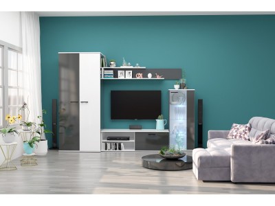 Σύνθετο Oslo (λευκό στιλπνό/ανθρακίτη στιλπνό)